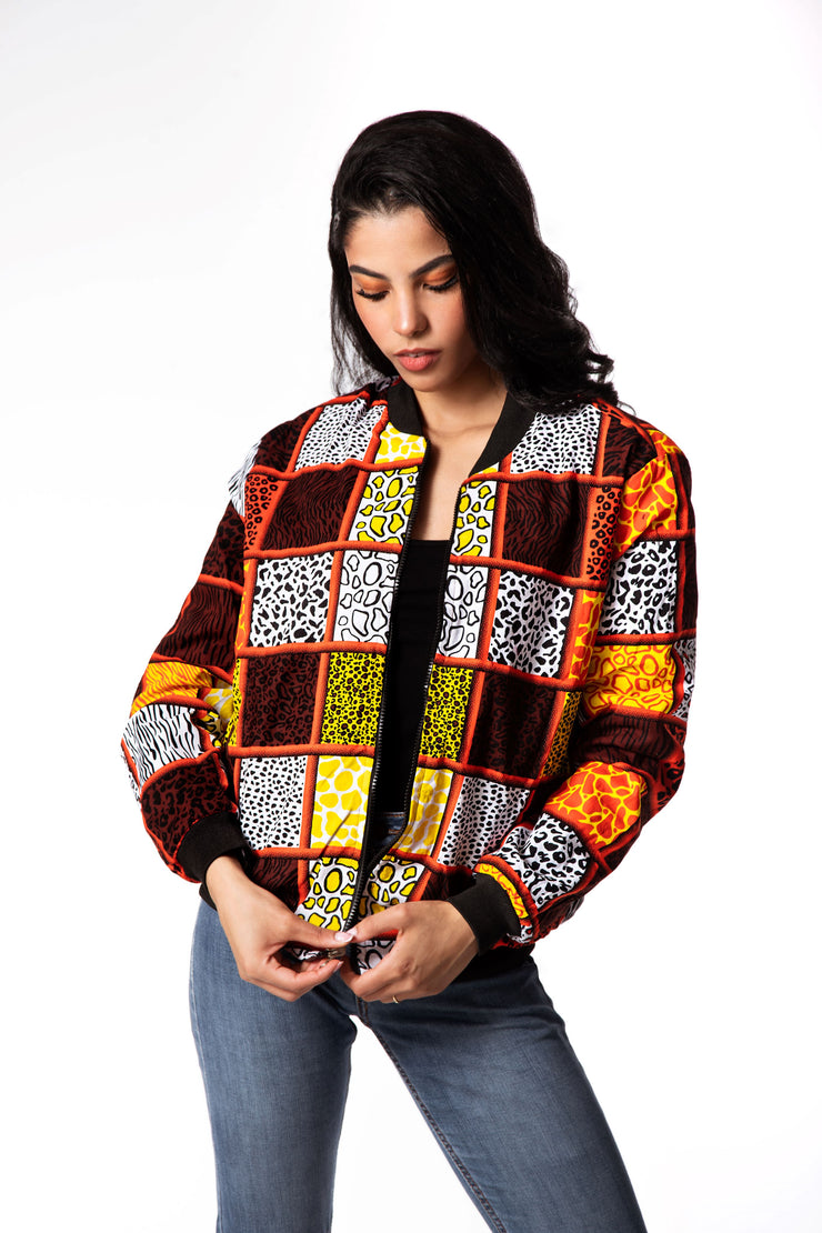 Gara Unisex African Print Reversible Jacket