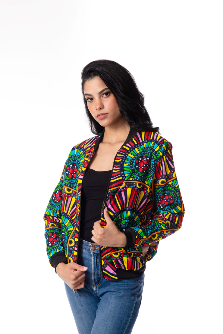 Sowa Unisex African Print Reversible Jacket