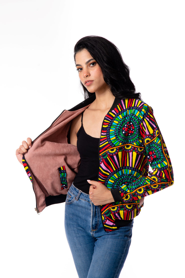 Hali Unisex African Print Reversible Jacket