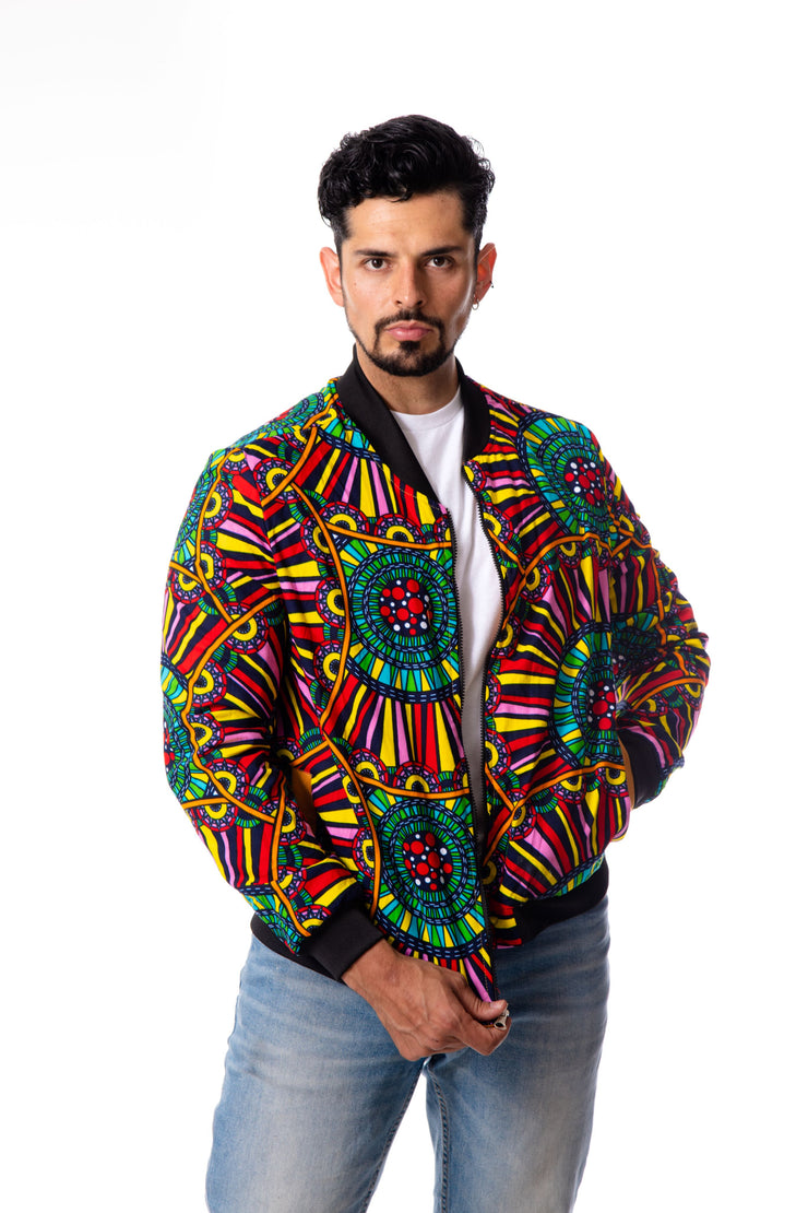 Hali Unisex African Print Reversible Jacket