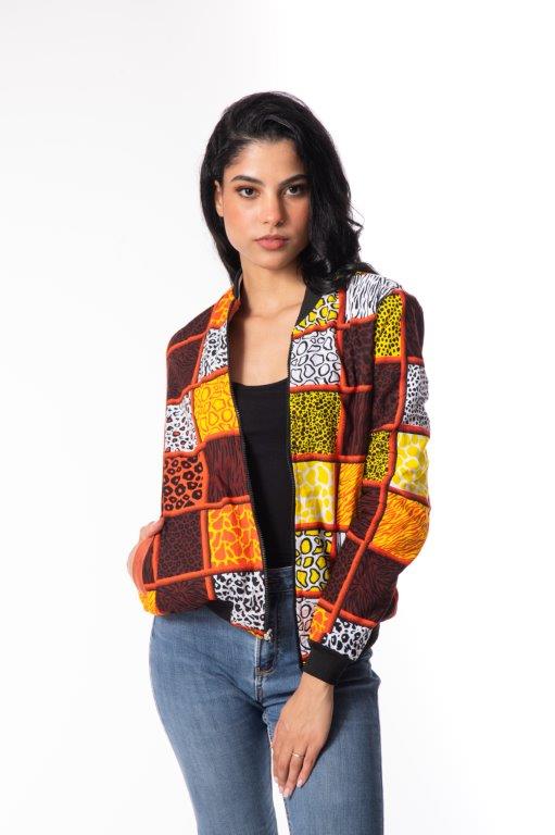 Gara Unisex African Print Reversible Jacket