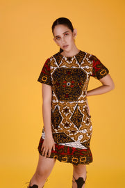 TILA African Print Dress with fringe - TalkingBody
