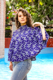 LORA African Print Cape Top - TalkingBody