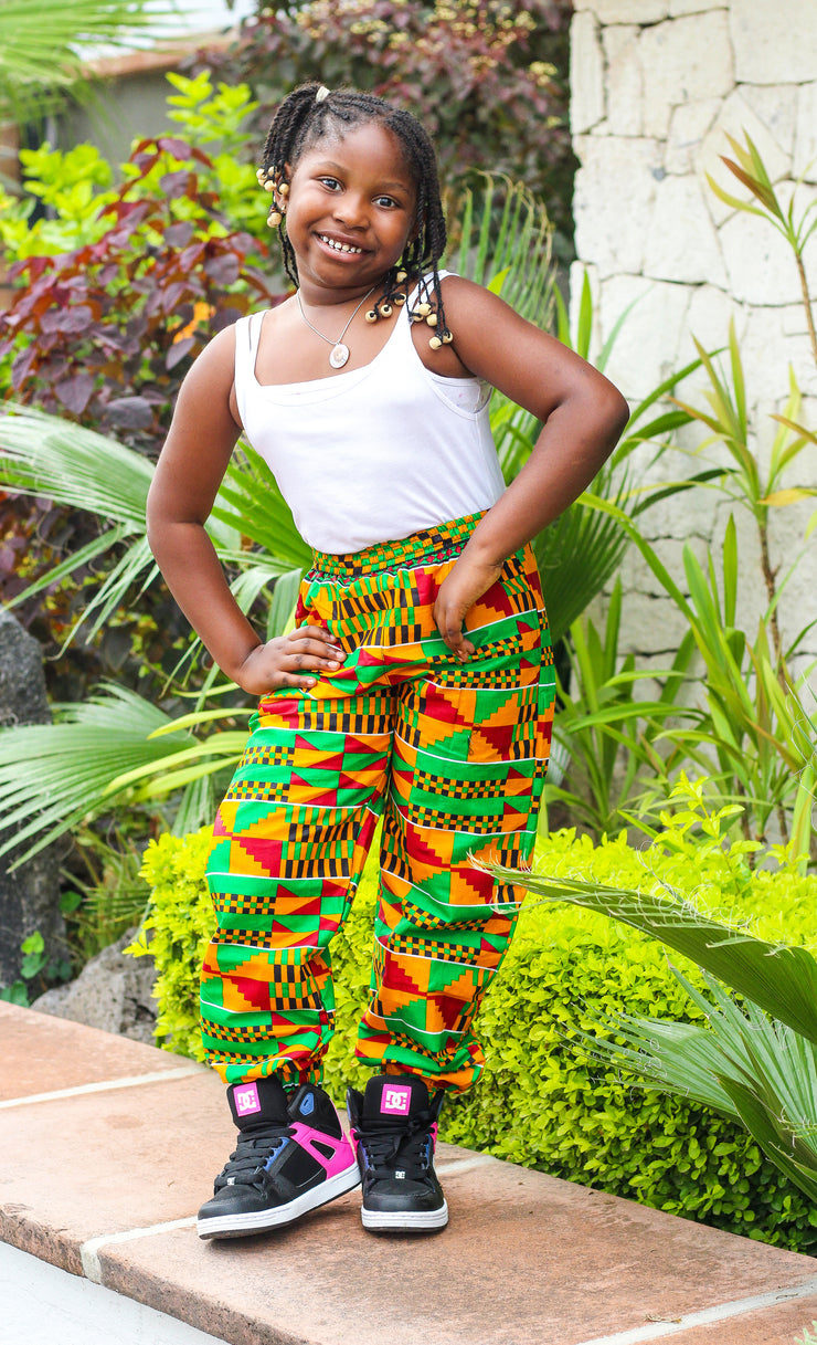 TEMI African Prints Kids Unisex Trouser - TalkingBody