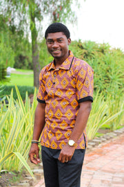 KUNLE African Prints Men's Button Shirt - TalkingBody