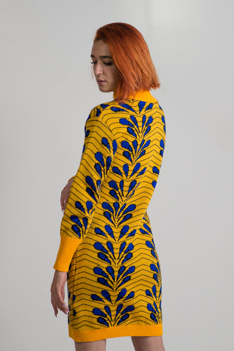Adaoma Sweater Dress {Yellowish} - TalkingBody