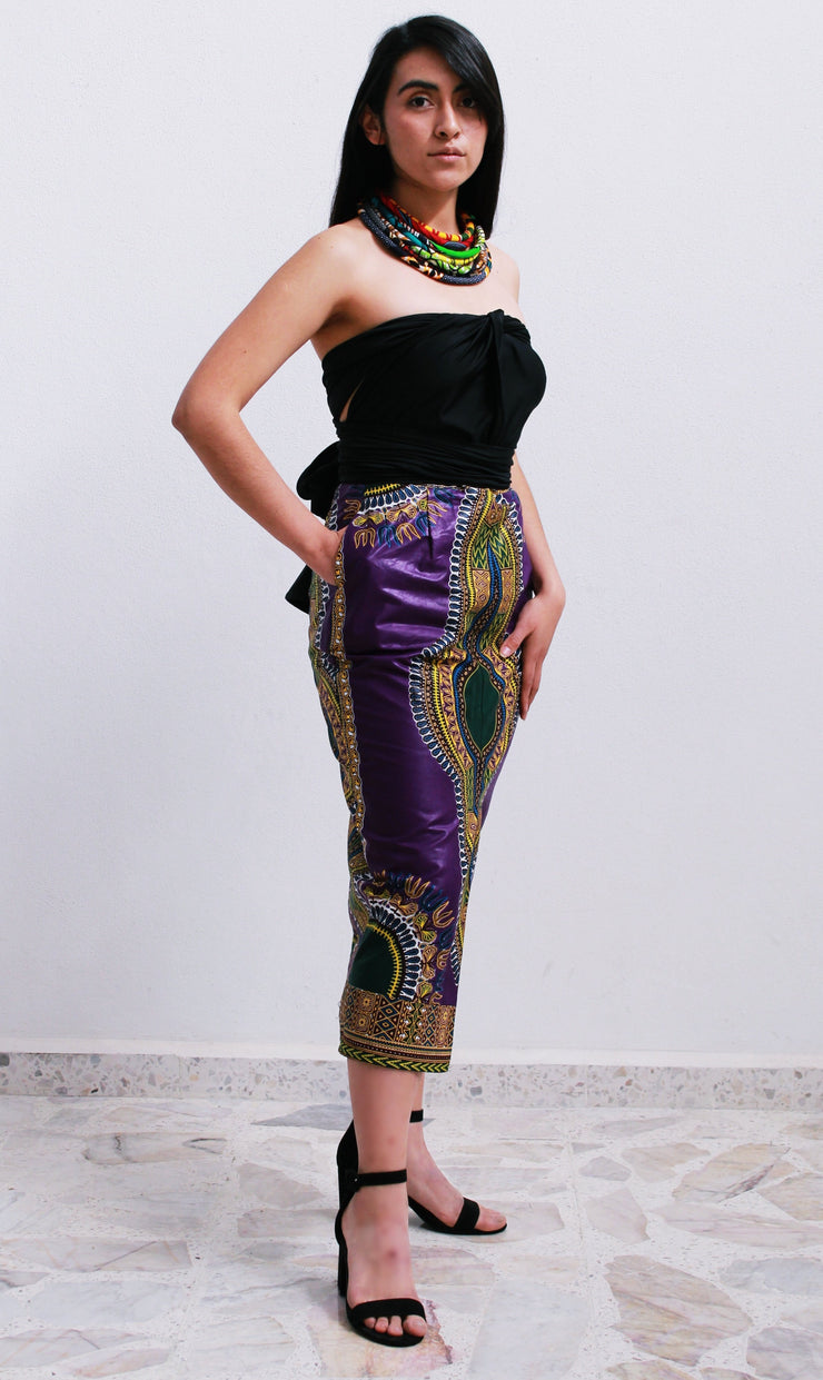 LAIDE 2 African Print Infinity Dress - TalkingBody