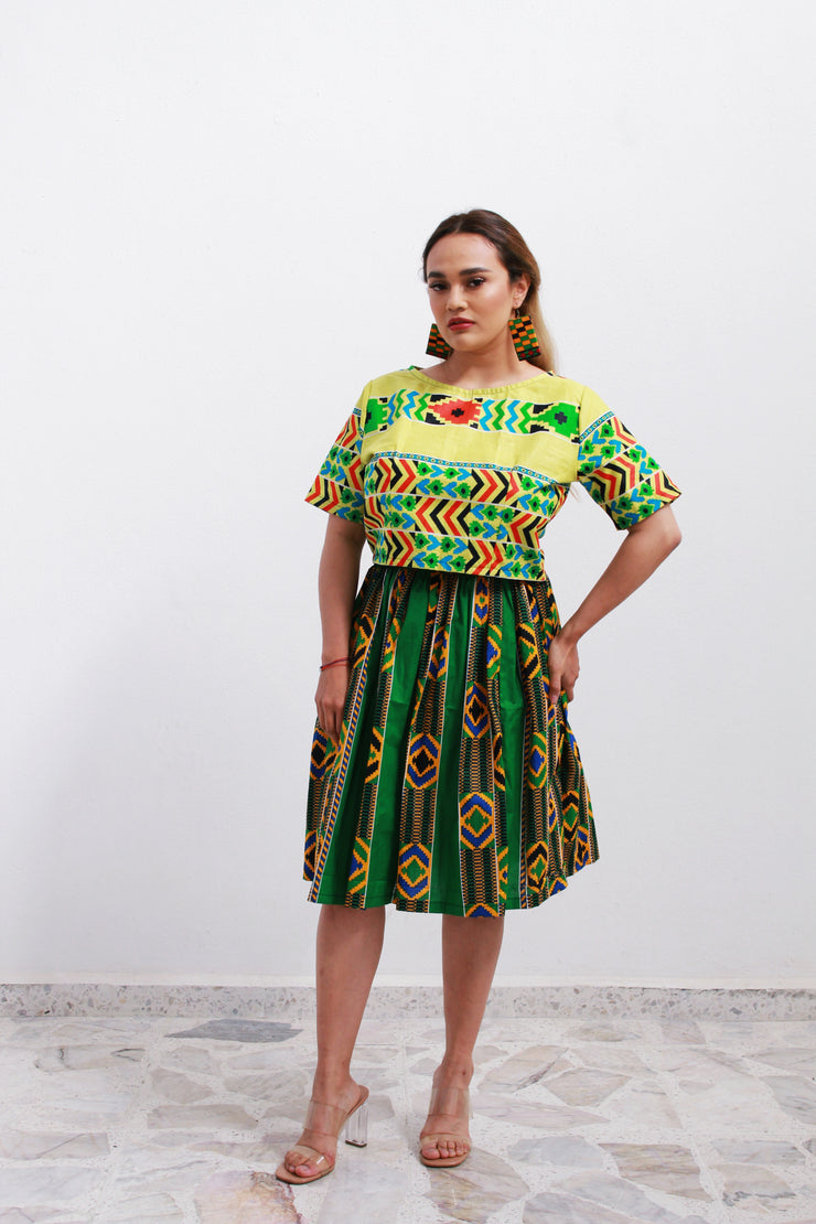 African Print ADA Crop Top - TalkingBody