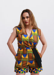 SARAH African Print Playsuit - TalkingBody
