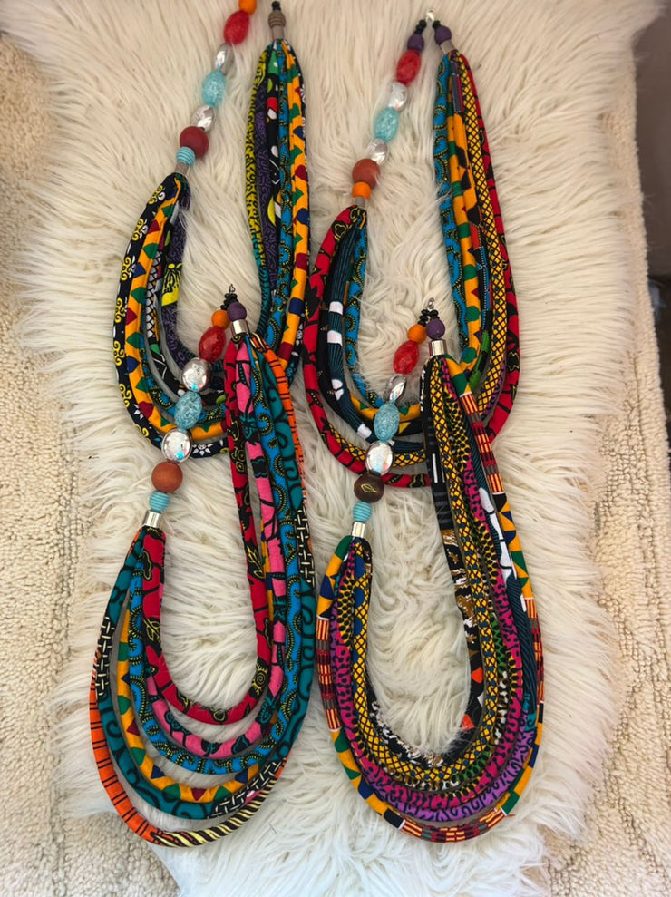 Wuma Rope/ Side Beaded Necklace