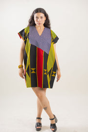 Penumo Boubou Dress [Yellow/red ]