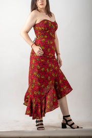 Sakira Side Ruffle Long Skirt