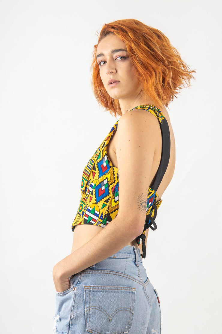 Brinda One Shoulder Corset Top